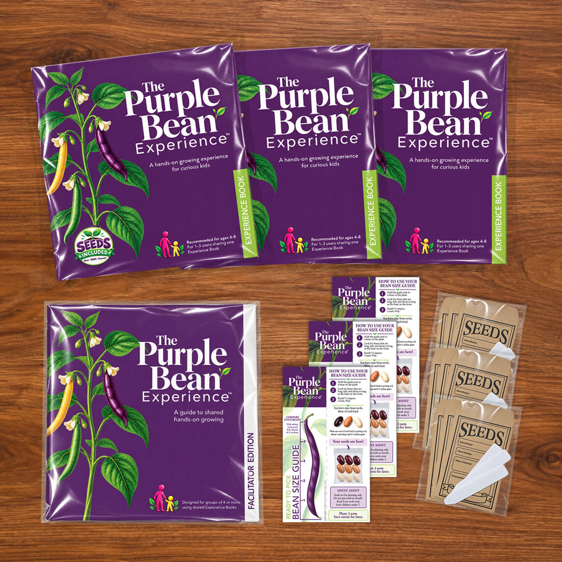 Single Experience Book Kit The Purple Bean Experience logo.